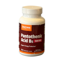 자로우 포뮬러스 판토텐산 B5 100정 Pantothenic Acid B5 500 mg 100 VEG CAPSULES, 1개, 100캡슐