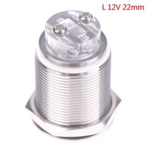 16mm 19mm 22mm led 시끄러운 간헐적 인 깜박이는 경고등 부저 12v 알람 스테인레스 스틸 깜박이는 금속 부저 스위치, l