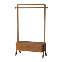 스탠드옷걸이 원목 튼튼한 드레스룸 피팅룸 인테리어, 우드 칼라 100cm L