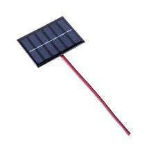 태양광 패널 인버터 설치 태양열 미니 전지 교체 다결정 실리콘 1W 3V 100MA DIY 열 충전기 케이블 포함 1 개/2 개, 02 1pc