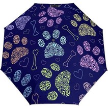 강아지 귀여운 자동3단우산 미니 컴팩트 초경량, Novelty Pattern 3, 38.6x22.4 Inch