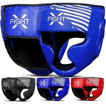 FightX Boxing Headgear For Boxers MMA Training Equipment Set For Youth Boxing Headguard Synthetic Le, S/M, 블루.