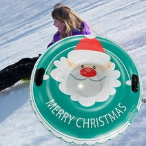 눈썰매 튜브썰매 스노우씽 PVC 풍선 스노우 겨울 승/핸들 스키 서클 스포츠 라이더 수영 물 재미 장난감, [01] Christmas