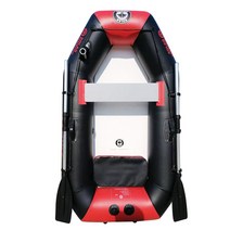 2인 200cm pvc 풍선 조정 낚시 보트 카약 카누 드리프트 뗏목 딩기 호버크라프트, 레드 블랙