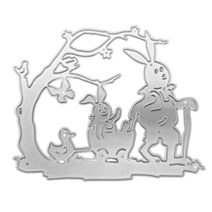 부활절 토끼 나무 금속 절단 다이 스텐실 DIY 스크랩북 앨범 종이 카드 템플릿 금형 엠보싱 크래프트