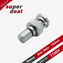 더미플러그 더미CCTV BNC 수 플러그 종단 더미로드 RF 어댑터용 커넥터 2 개, 02 BNC M 75Ohm