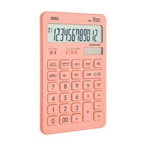 DELI 델리 컬러 계산기 EM01531, 레드