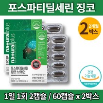 인지력에 좋은 포스파티딜세린 포스타딜 세린 파스파티셀린 비타민E GINKO 징코 은행나무 추출물 NCS 플라보놀 할머니 대치동 영양제, 2박스