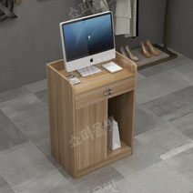 인포메이션 안내 데스크 카운터 미니 식당 미용실 카페바 병원 접수대 업소용 매장, 100x40x92, 브라운