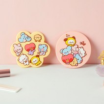 BT21 실리콘 손거울 제작 꾸미기 원형, 핑크/255756