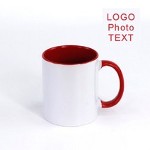 DIY 사용자 정의 350ML 12oz 세라믹 머그잔 인쇄 사진 로고 텍스트 맞춤 커피 우유 컵 크리 에이 티브 현재 귀여운 선물, C-레드