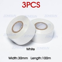 랩핑기 파렛트 자동 박스포장기계 밴딩기 래핑기 ZONESUN 리본 인쇄 기계의 열 30*100m 플라스틱 및 종이, 02 3pcs White