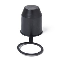 견인고리 자동차 차량 스트랩 후크 튜닝용품 장치 범용 50mm 자동 견인 바 볼 커버 블랙 캡 히치 캐러밴 트레일러 심플한 내구성 디자인, 1.1pc black