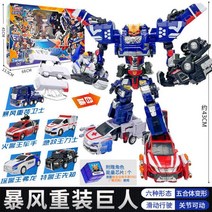 헬로카봇 변신로봇 슈퍼패트론 마이티가드 트리톤 알카봇세트쿵시리즈 변형 티라쿵 선물 혼합색상 로봇장난감 펜타스톰X, 05. Kabao Cheshen S6 폭풍 중