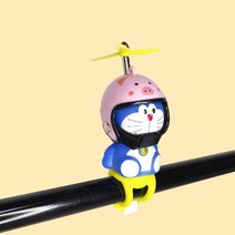 만화 도라에몽 헬멧 대나무 잠자리 자동차 장식 백미러 자동차 인테리어 및 외관 전기 오토바이 장식, 하나, Piggy helmet