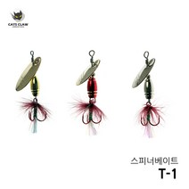 캣츠크로우 T-1 스피너 쏘가리낚시 꺽지루어 루어채비, 1/4 골드
