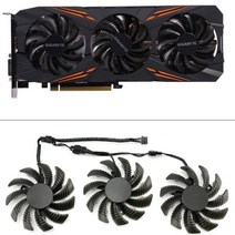 기가바이트 AOR GTX 1080 1070 Ti 게임용 냉각 팬 G1 GPU 비디오 카드 75mm T128010SU 3 개, 03 T128010SU
