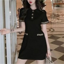 셀러허브 여성패션 [오노마] ONM 여성 여름 결혼식 하객 이쁜 반팔 카라 미니 원피스