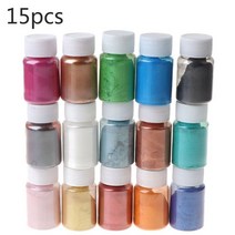 견고한 Cosmetic Pearlescent Natural Mica Mineral Powder Epoxy Resin Dye Pearl, 04 15 colors