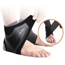 루페 FDA 발목보호대 추가스트랩 통증 밴드 아대 압박 슬림 2중압박 보호대 좌 1개