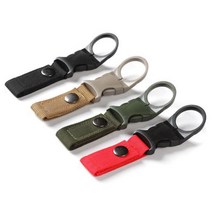 PKFARM [ 4개 세트 ] 벨트 가방 물병 걸이 스트랩 버클 카라비너 등산용품, [물병홀더], 블랙(4P)