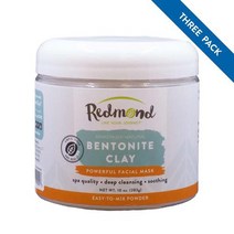 클렌주스 디톡스 몸속독소 제거 배출 Redmond Clay Bentonite of 1000 Uses 수딩 페이셜 마스크 10 온스 1 팩, 3팩
