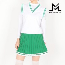 여성 봄 간절기 V라인 우븐 바람막이 골프 조끼 베스트