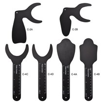 오토클레이브 치과 교정용 검은색 배경 이미지 대비 보드 스케일 마크 포함 오토 클레이브 가능 구강 볼 플레이트 도구 6 개, [07] 6 pcs