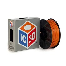 IC3D 블랙 2.85mm PLA 3D 프린터 필라멘트 - 2.5kg(5파운드) 스풀 치수 정확도 +/- 0.05mm 전문가 등급 프린팅 미국 제조, Orange_1 kg