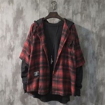 반반셔츠 언밸런스 셔츠 특이한 배색 깔끔 유니크 하프