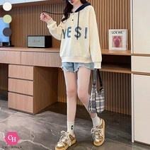 시크힐즈 예스 투톤 후드 맨투맨 티셔츠 00608