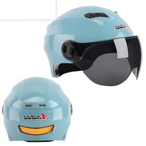 스쿠터 헬멧 남 여 오토바이 여름 바이크 오픈페이스, 코발트블루