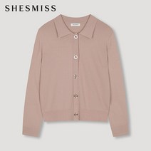 SHESMISS_02 [쉬즈미스] 메달 버튼 카라 가디건_SSKCDM12010_LP