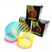 스프링 장난감 모음 무지개링 컬러링 레인보우링 칼라링 용수철 슬링키 샤이니 매직 트릭 기술, 02.매직형광칼라링