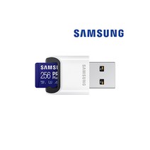 삼성전자 마이크로 SD카드 외장 메모리 PRO PLUS 리더기 포함 + 케이스, 256GB