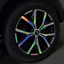 [JR SHOP] 르노삼성 더뉴 QM6 19인치 휠스티커 차량 튜닝 용품 새차 신차선물, 무광카본블랙