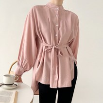 에스플린 벨티드핀턱차이나블라우스 S3ABL003A