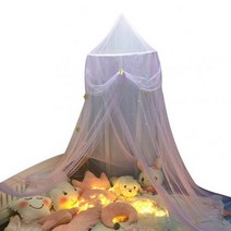 나뭇잎캐노피 여아캐노피 나뭇잎 가림막 캐노피 스타 나비 Tulle 키즈 베이비 침대 돔 캐노피 커튼 매달려, 04 보라색