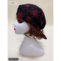 라인꽃자수 여름 비니 모자 캡햇