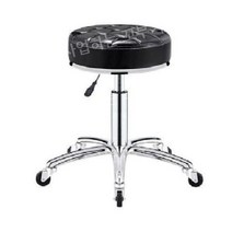 미용보조의자 바퀴달린 스툴 왁싱 원형 네일샵 스텝 카운터, C. 화이트