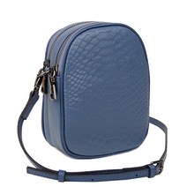 가죽 여성 미니 파이톤 패턴 투포켓 크로스백