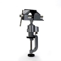 가죽공예 도구 2 In 1 테이블 바이스 벤치 클램프 360 그라인더 홀더 드릴 Dremel 로타리 공구 모델 금속 작업, as pic+기타