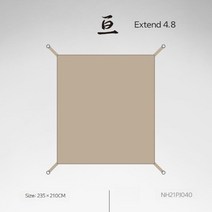 Naturehike 글램핑 Norike Geng 레트로 면화 처마 텐트 야외 럭셔리 캠핑 헛 텐트, Gen 4.8 면직물 유형지직물 1부 퀵샌드 골드, Gen 4.8 접지 천