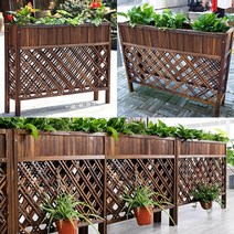 테라스가림막 담장 바람막이 야외 마당 시선차단, 탄화 길이 160 폭 25 높이 120cm