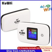 핸드폰 공유기 포켓와이파이 MINI wifi 3G 4G Usim kuwfi 4g hotspot router mobile150mbps 4g pocket lte router, 화이트-3