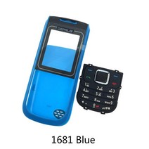 스마트폰 부품 노키아 1600 1616 1650 1680 1681 1800 1280 배터리 후면 커버 하우징 케이스 키패드 완전한 전면 키보드, [09] 1680 1681 Blue