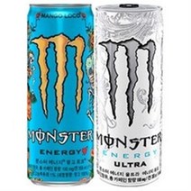 몬스터 에너지 2종 혼합 355mlx24캔 1세트 울트라 12캔+망고로코 12캔 파티음료수, 4세트