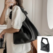 라이프랩 여자 블랙 핸드백 빅백 검정색 인조가죽 숄더백 예쁜 대학생 핸드백 20대 30대 핸드백