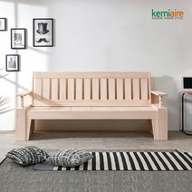 케미에르 편백나무(무절) 3인 원목쇼파 KMD-302