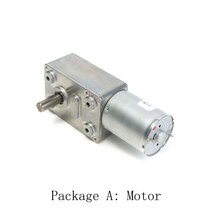 웜기어 감속기 JGY370 DC 6V 12V 24V 감속 모터 브래킷 속도 컨트롤러 메탈 기어 웜 터보 기어드, [17] 24V 23rpm, [02] Package B, 1개